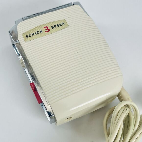 Vintage Schick Razor and Case w Cord 3 speed Electric Shaver READ! - Picture 7 of 7